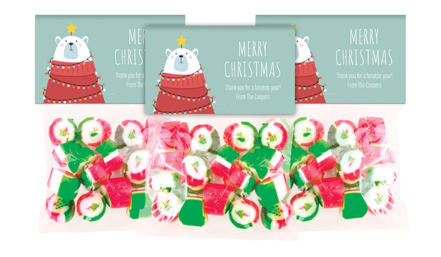Polar Bear Festive Rock Candy Bags