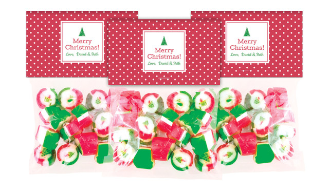 Red Polkadot Festive Rock Candy Bags