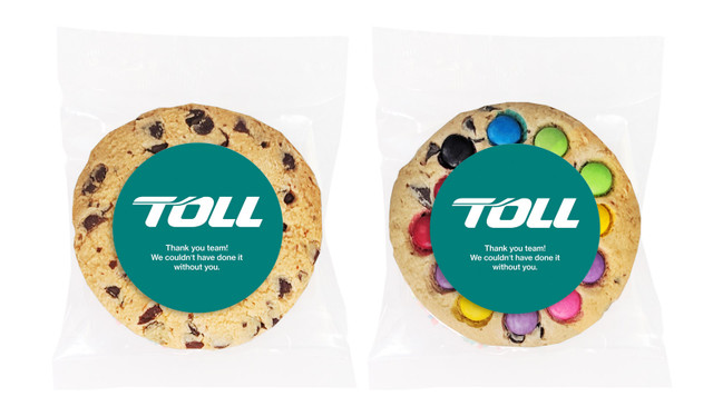 Courier Transport Branded Cookies In Choice Of Flavours