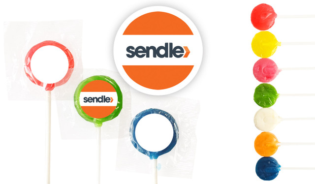 Courier Transport Branded 3cm Mini Lollipops