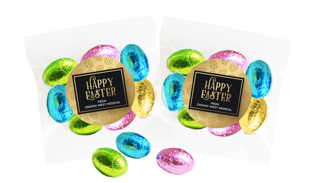 Bold Gold Personalised Bag Of Easter Eggs