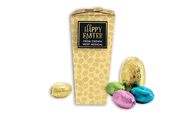 Bold Gold Personalised Easter Egg Chocabox