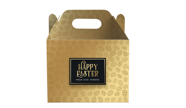 Bold Gold Personalised Gable Favour Box