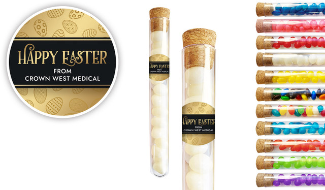 Bold Gold Easter Personalised Test Tubes