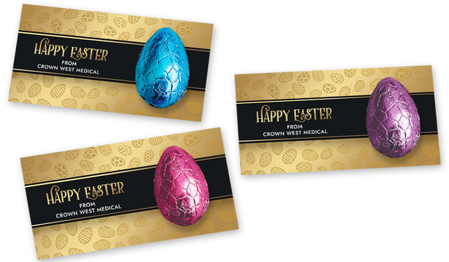 Bold Gold Personalised Easter Egg Card