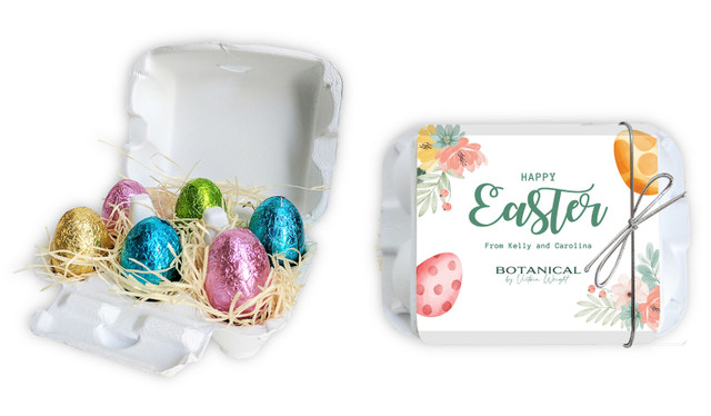 Botanical Eggs Personalised Easter Egg Carton