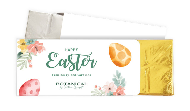 Botanical Eggs Personalised Chocolate Bar In A Box