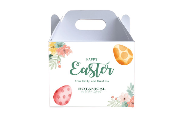 Botanical Eggs Personalised Gable Favour Box