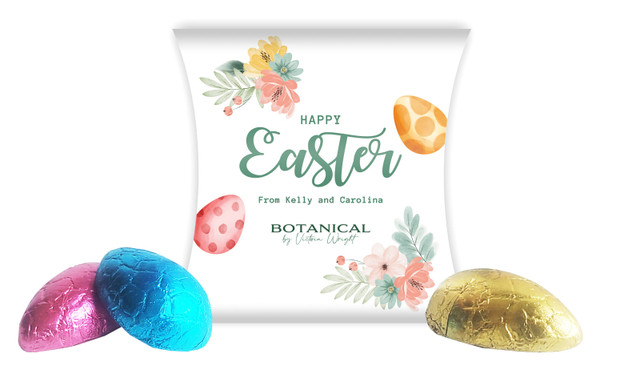 Botanical Eggs Easter Pillow Box