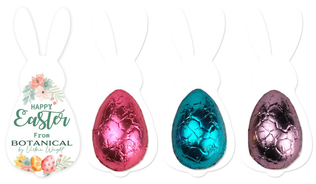 Botanical Eggs-Shape Card WIth Chocolate Half Egg