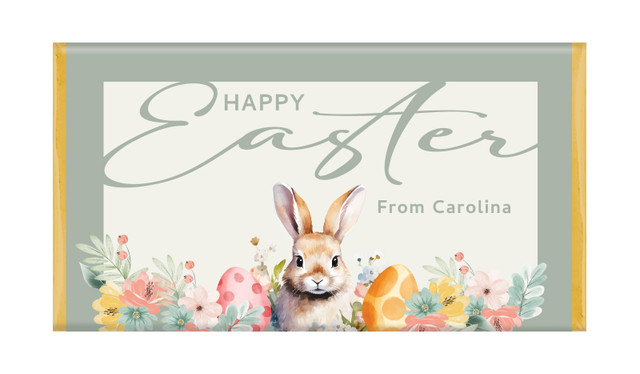 Forest Rabbit Personalised Easter Chocolate Bars