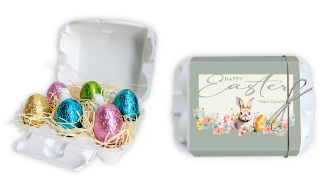 Forest Rabbit Personalised Easter Egg Carton