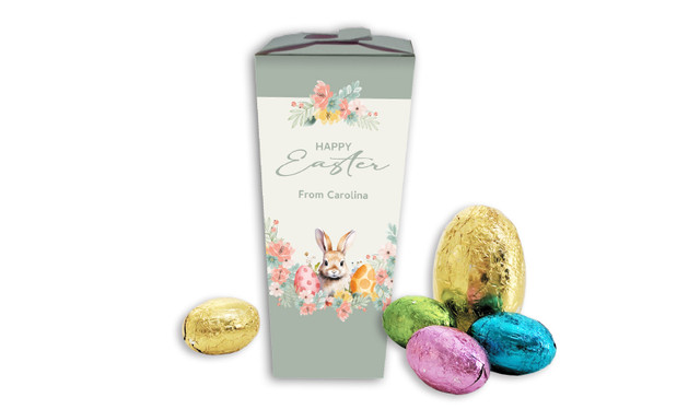 Forest Rabbit Personalised Easter Egg Chocabox