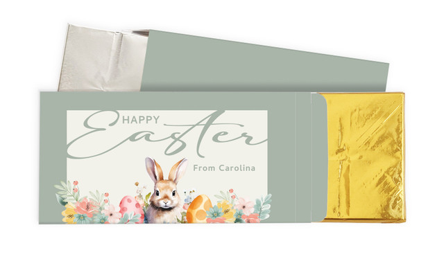 Forest Rabbit Personalised Chocolate Bar In A Box