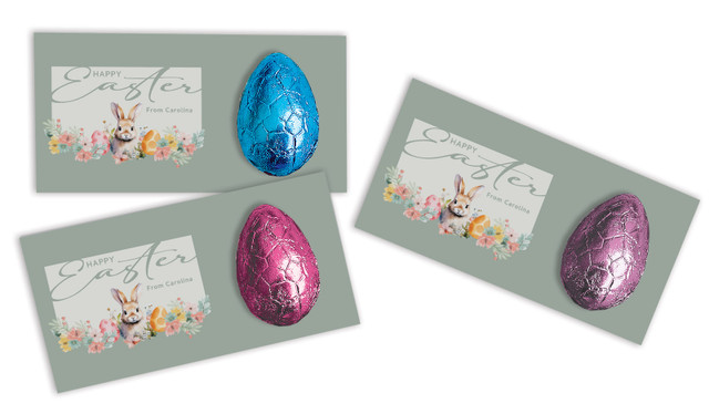 Forest Rabbit Personalised Easter Egg Card