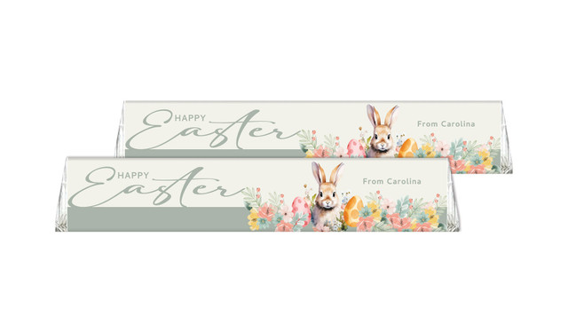 Forest Rabbit Personalised Easter Toblerone Bars 50g