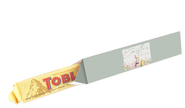 Forest Rabbit Personalised Easter Toblerone Bar In A Box