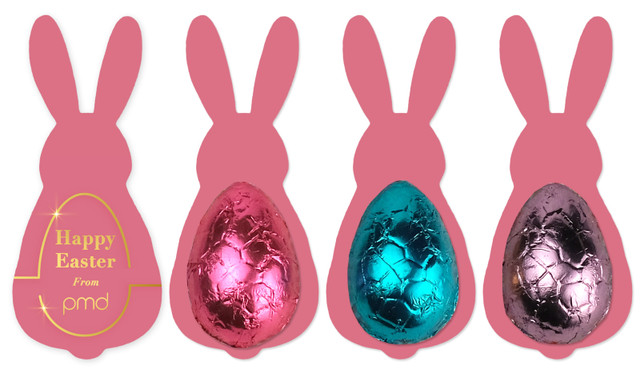 Golden Egg-Shape Card With Chocolate Half Egg
