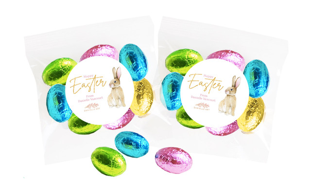 Perfect Bunny Personalised Bag Of Easter Eggs