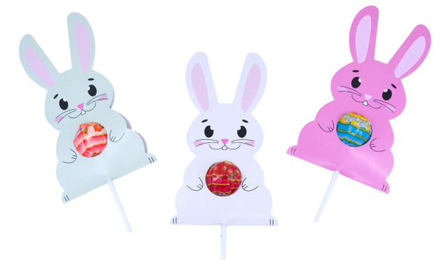 Easter Bunny Chupa Chups In Personalised Pop Holder