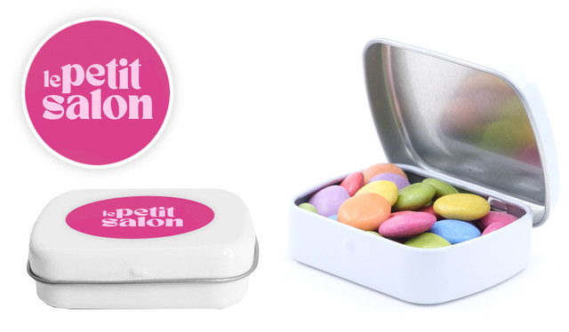 Personalised Hinged Tin Filled With Smarties