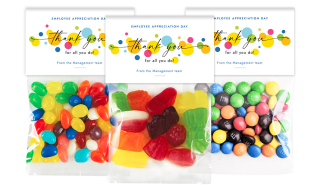 Employee Appreciation Day Lolly Bag With Topper