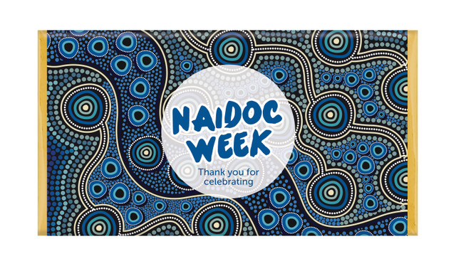 Blue NAIDOC Week Personalised Chocolate Bars