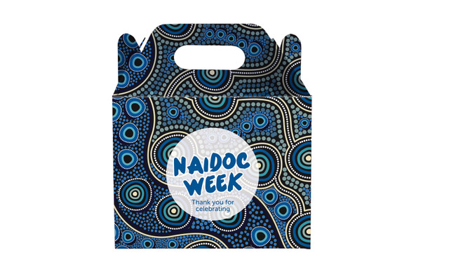Blue National NAIDOC Week Personalised Gable Favour Box