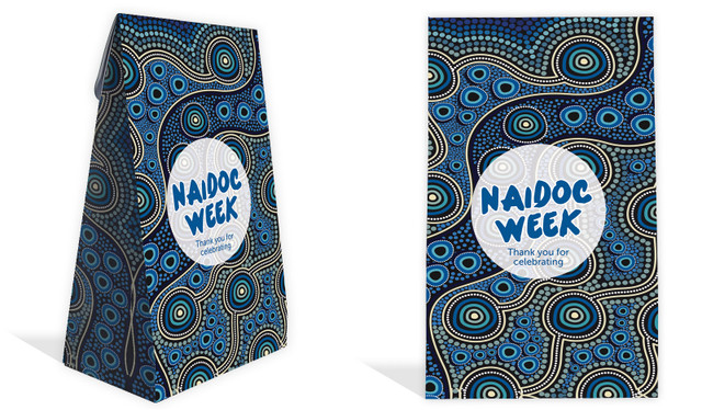 Blue National NAIDOC Week Personalised Gusset Favour Bag