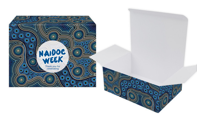 Blue National NAIDOC Week Personalised Tuck Gift Box