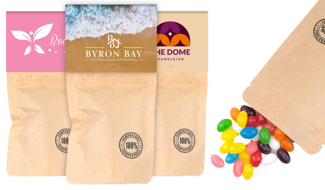 Eco Lolly Bag With Topper And Jelly Beans 50g