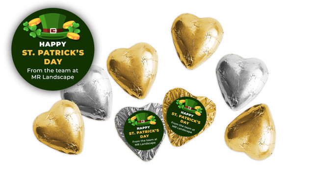 Fun Personalised St Patrick's Day Chocolate Hearts