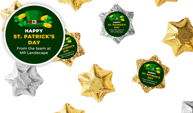 Fun Personalised St Patrick's Day Foil Chocolate Stars