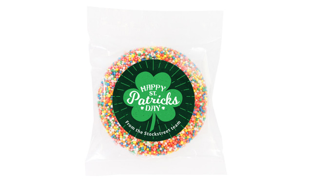 Shamrock Personalised St Patrick's Day Chocolate Freckle