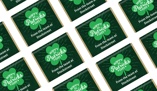 Shamrock Personalised St Patrick's Day Mini Chocolate