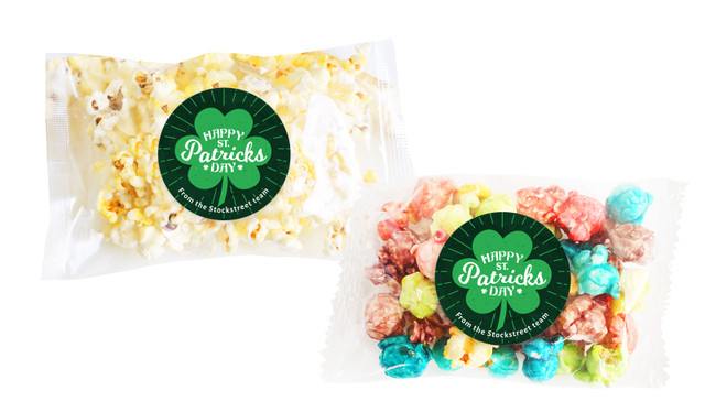 Shamrock Personalised St Patrick's Day Popcorn Bag