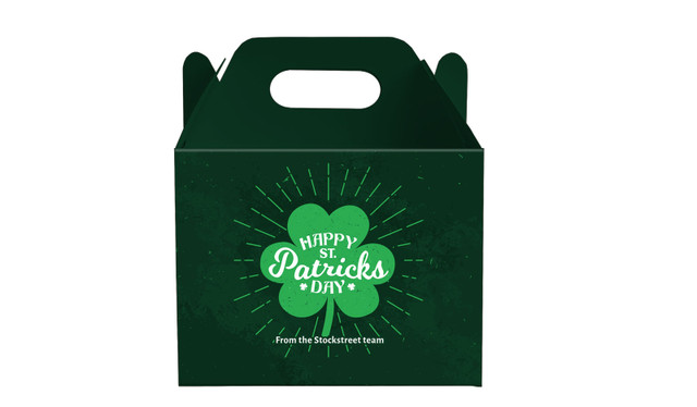 Shamrock Personalised St Patrick's Day Gable Favour Box