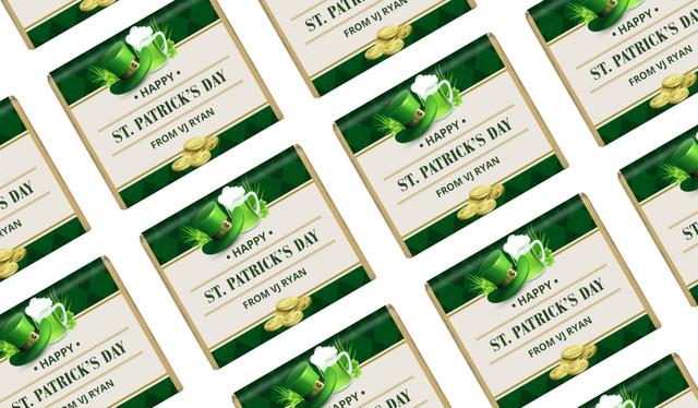 Argyle Personalised St Patrick's Day Mini Chocolate