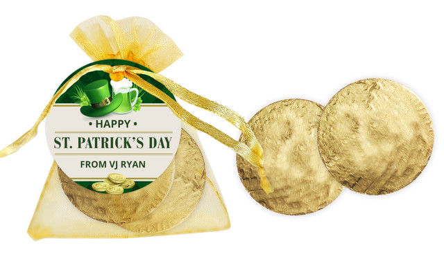 Argyle Personalised St Patrick's Day Organza Bag
