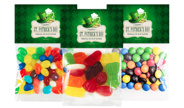 Argyle Personalised St Patrick's Day Lolly Bag With Topper