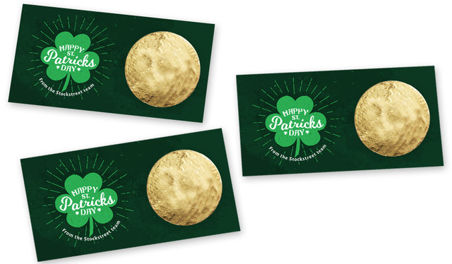 Shamrock Personalised St Patrick's Day Coin Card