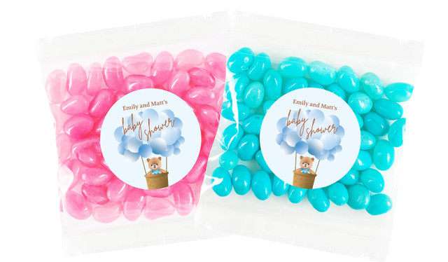 Teddy Blue Personalised Lolly Bag 55g (Choice Of Filling)