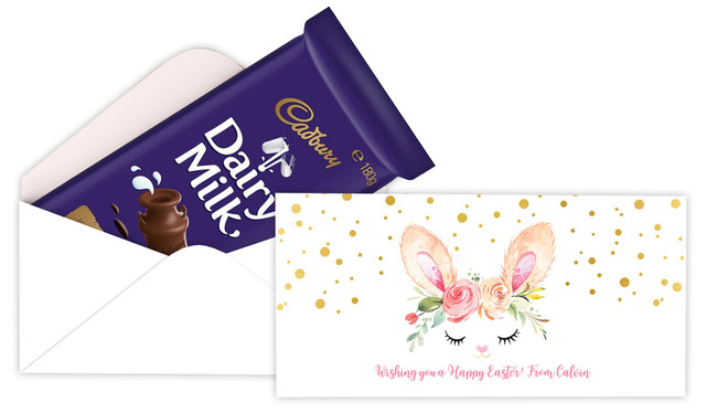 Bunny Face Personalised Cadbury Bar Box (Box Only)