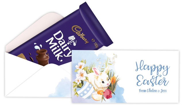 Easter Scene Personalised Cadbury Bar Box (Box Only)