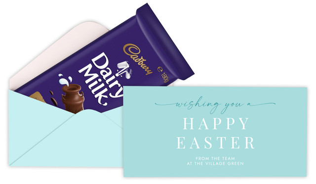 Beautiful Blue Personalised Cadbury Bar Box (Box Only)