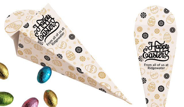 Sophisticated Happy Easter Custom Carrot Box
