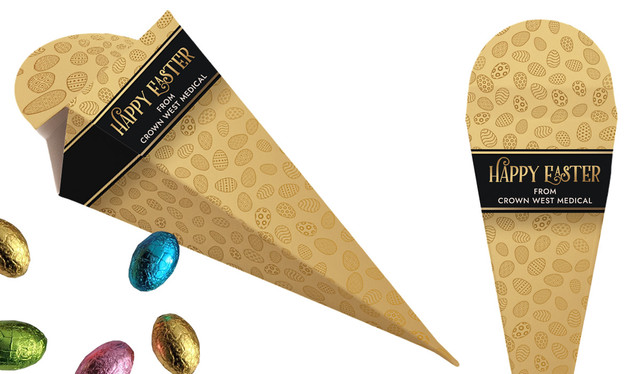 Bold Gold Easter Personalised Carrot Box