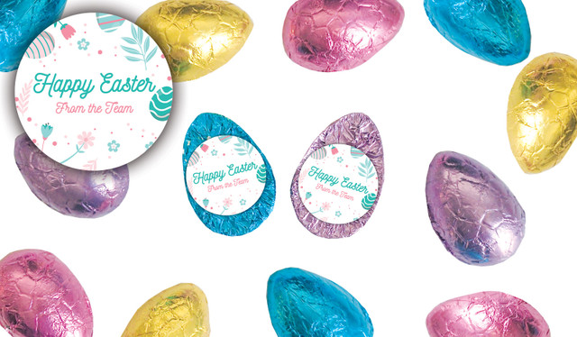 Easter Elements Personalised Chocolate Half Easter Eggs
