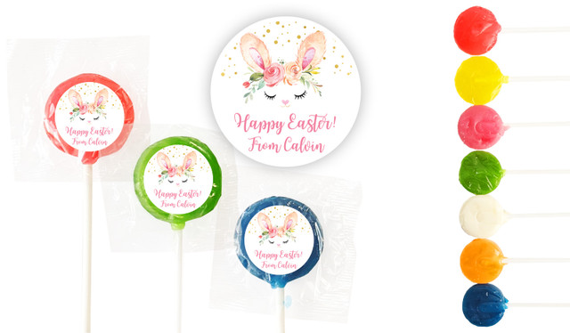 Bunny Face Personalised Mini Lollipops