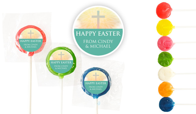 Heavenly Cross Personalised Mini Lollipops